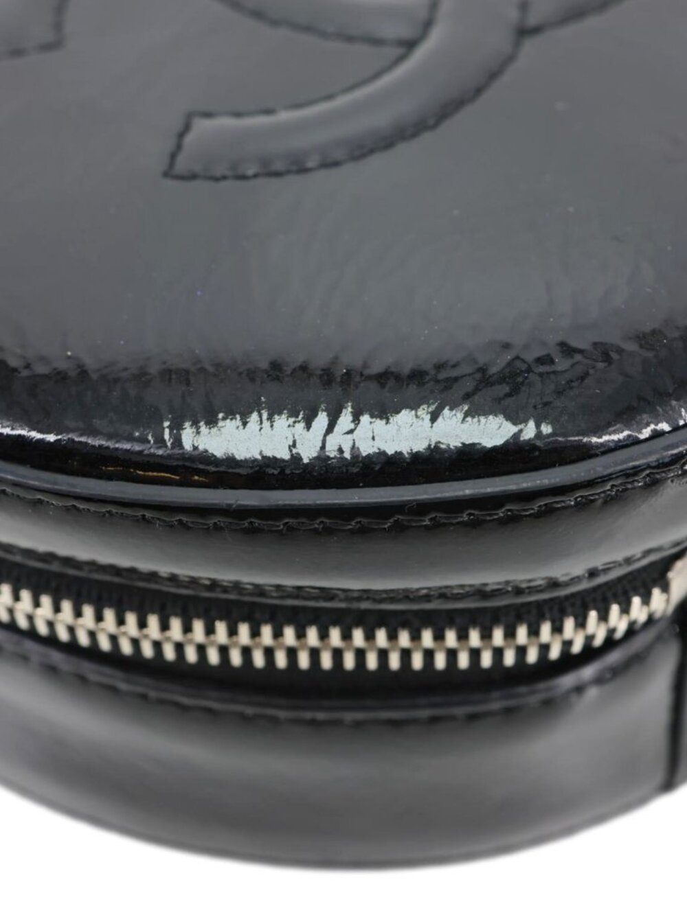 Chanel  Round as Earth Patent Leather Crossbody Bag Black - Picture 8 of 15
